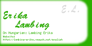 erika lambing business card